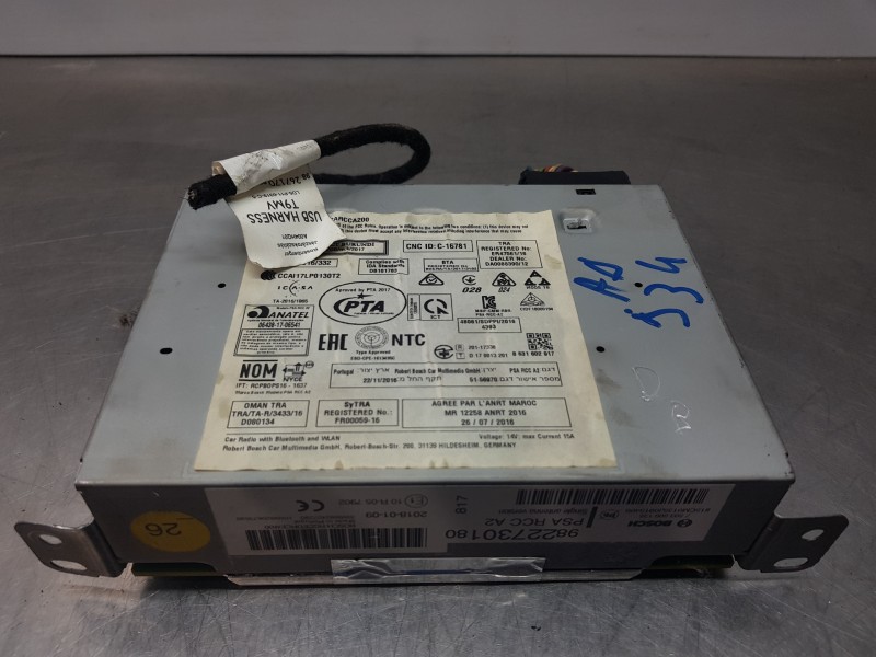 Recambio de sistema audio / radio cd para peugeot 308 sw allure referencia OEM IAM 9822730180  