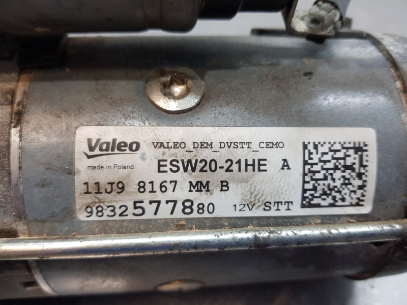 Recambio de motor arranque para peugeot expert combi bluehdi referencia OEM IAM 9832577880   Recambio de motor arranque para peugeot expert combi bluehdi referencia OEM IAM 9832577880