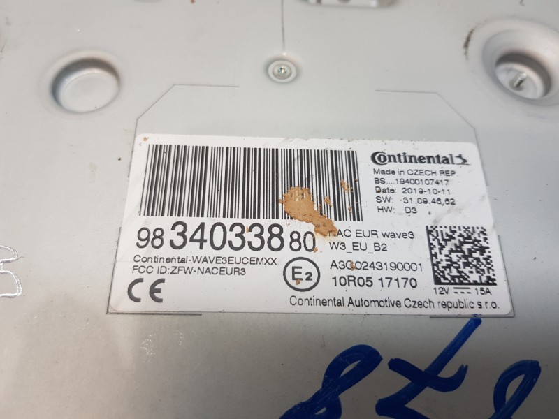 Recambio de sistema audio / radio cd para peugeot expert combi bluehdi referencia OEM IAM 9834033880   Recambio de sistema audio / radio cd para peugeot expert combi bluehdi referencia OEM IAM 9834033880