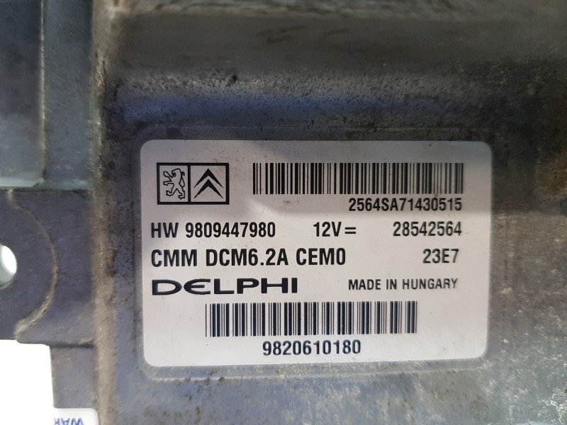 Recambio de centralita motor uce para peugeot expert furgón pro bluehdi referencia OEM IAM 9809447980 28542564  Recambio de centralita motor uce para peugeot expert furgón pro bluehdi referencia OEM IAM 9809447980 28542564