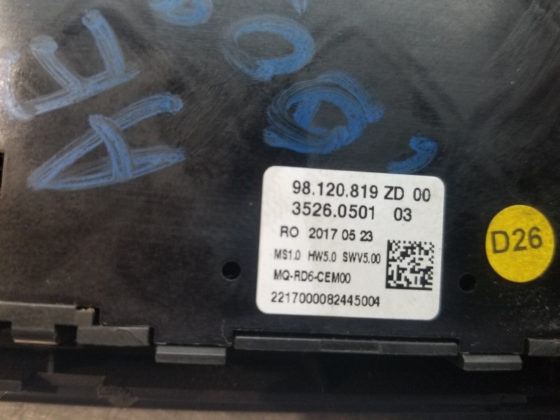 Recambio de sistema audio / radio cd para peugeot expert furgón pro bluehdi referencia OEM IAM 98120819ZD   Recambio de sistema audio / radio cd para peugeot expert furgón pro bluehdi referencia OEM IAM 98120819ZD