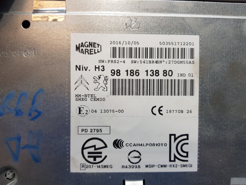 Recambio de sistema navegacion gps para peugeot 508 sw gt line referencia OEM IAM 9818613880  