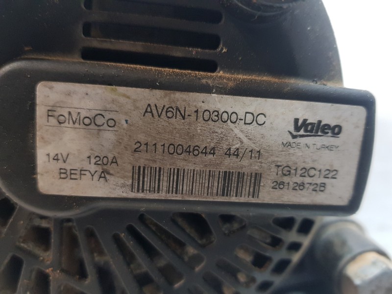 Recambio de alternador para ford fiesta (cb1) active referencia OEM IAM 2251619 AV6N10300DC TG12C122 Recambio de alternador para ford fiesta (cb1) active referencia OEM IAM 2251619 AV6N10300DC TG12C122