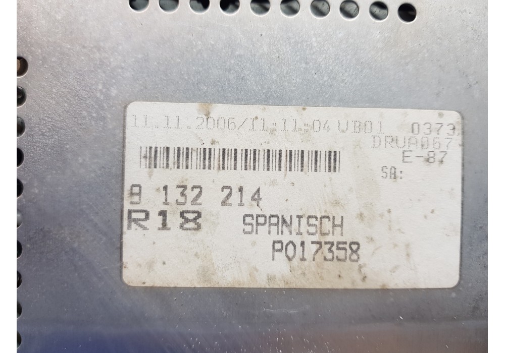 Recambio de sistema audio / radio cd para bmw serie 1 berlina (e81/e87) 116i referencia OEM IAM 65129132214 9132214 