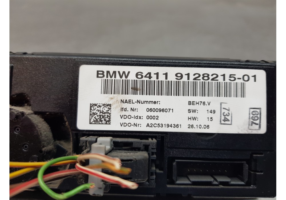 Recambio de mando calefaccion / aire acondicionado para bmw serie 1 berlina (e81/e87) 116i referencia OEM IAM 64119199259 641191 Recambio de mando calefaccion / aire acondicionado para bmw serie 1 berlina (e81/e87) 116i referencia OEM IAM 64119199259 641191