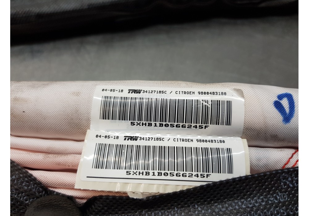 Recambio de airbag cortina delantero derecho para citroen c4 picasso puretech referencia OEM IAM 9800483180  