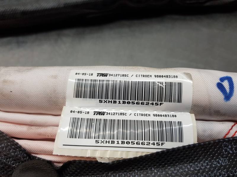 Recambio de airbag cortina delantero derecho para citroen c4 picasso puretech referencia OEM IAM 9800483180  