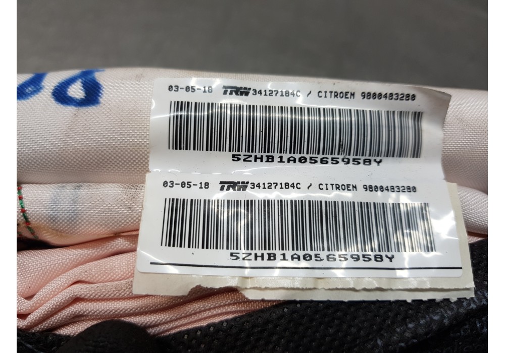 Recambio de airbag cortina delantero izquierdo para citroen c4 picasso puretech referencia OEM IAM 9800483280  