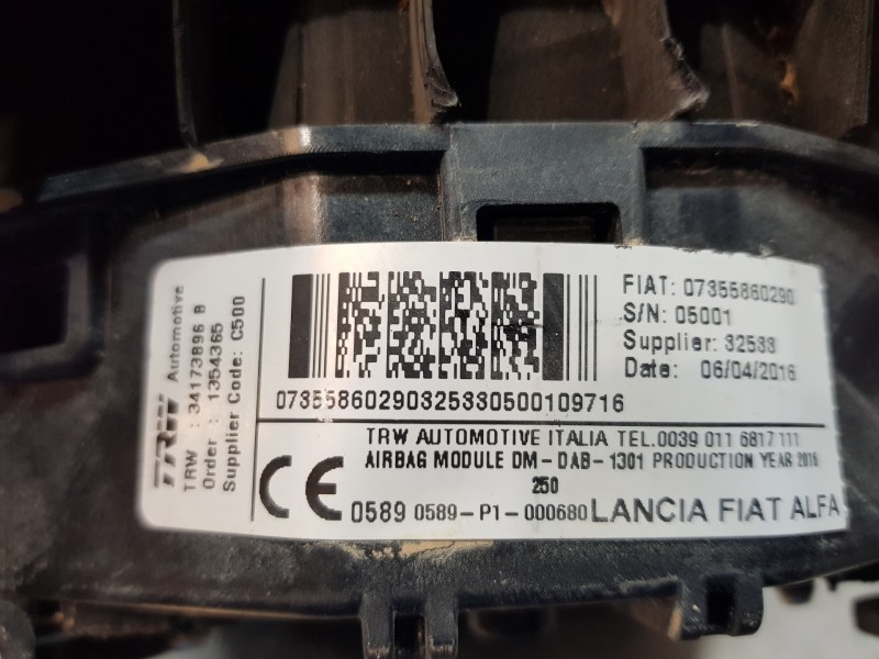 Recambio de airbag delantero izquierdo para peugeot boxer combi bus referencia OEM IAM 735586029 7355860290 