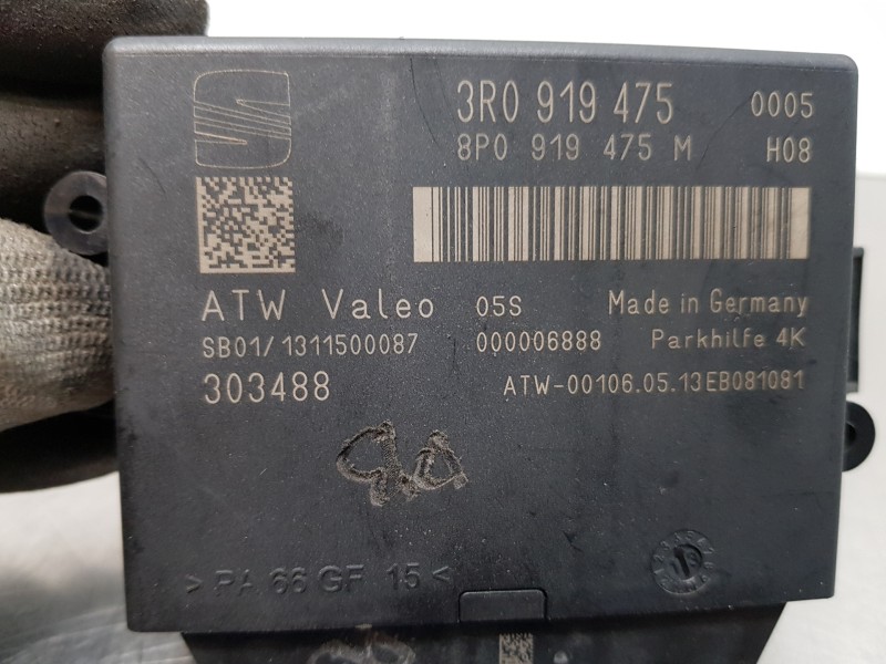 Recambio de modulo aparcamiento parking ( pdc ) para seat exeo berlina (3r2) reference referencia OEM IAM 3R0919475 3R0919475M  Recambio de modulo aparcamiento parking ( pdc ) para seat exeo berlina (3r2) reference referencia OEM IAM 3R0919475 3R0919475M