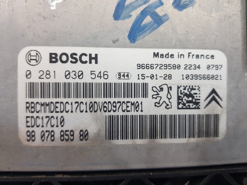 Recambio de centralita motor uce para peugeot partner kasten active referencia OEM IAM 9807885980 0281030546 9666729580 Recambio de centralita motor uce para peugeot partner kasten active referencia OEM IAM 9807885980 0281030546 9666729580