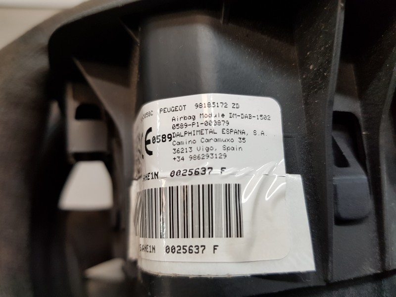 Recambio de kit airbag para peugeot rifter acces referencia OEM IAM 98185172ZD 9818750980 9823741480