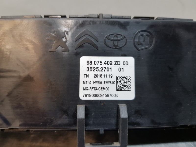 Recambio de mando calefaccion / aire acondicionado para peugeot rifter acces referencia OEM IAM 98075402ZD  