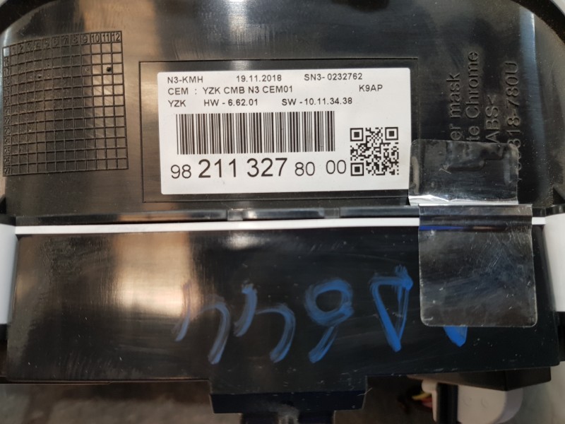 Recambio de cuadro instrumentos para peugeot rifter acces referencia OEM IAM 9821132780  