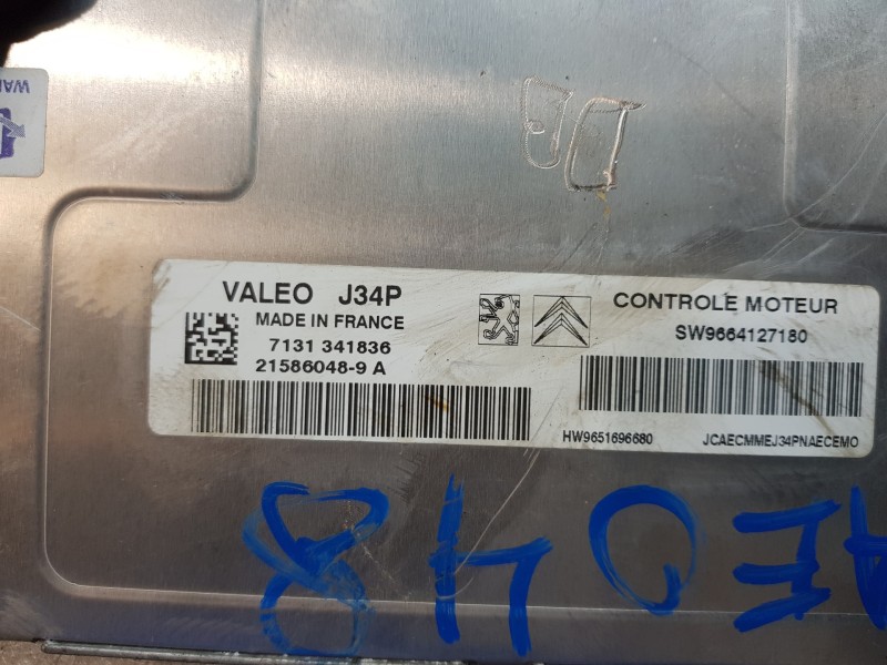 Recambio de centralita motor uce para citroen c3 cool referencia OEM IAM 9664127180 9651696680 