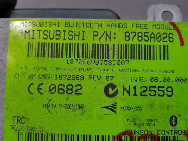 Recambio de modulo electronico para mitsubishi asx (ga0w) cleartec referencia OEM IAM 8785A026   Recambio de modulo electronico para mitsubishi asx (ga0w) cleartec referencia OEM IAM 8785A026