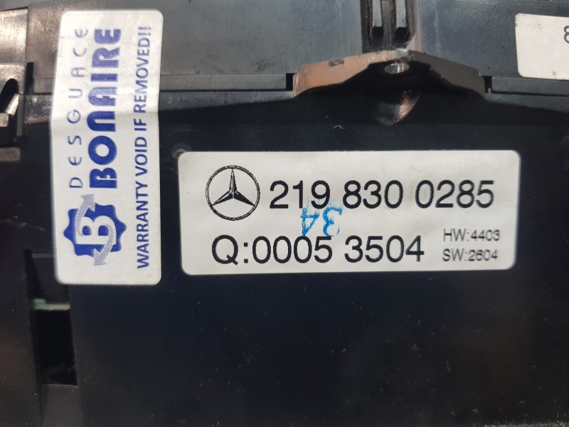 Recambio de mando climatizador para mercedes clase cls (w219) 500 referencia OEM IAM 2198300285 A2198303785 