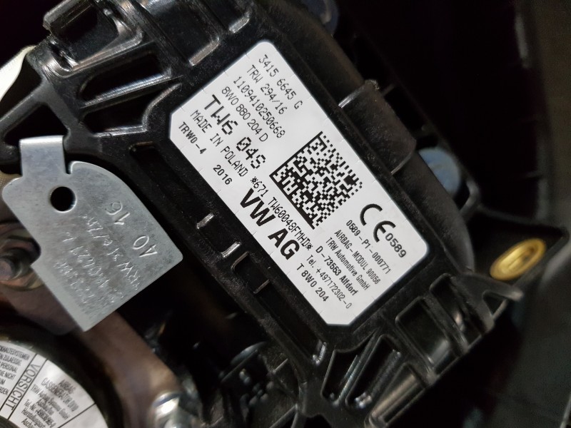 Recambio de kit airbag para audi a4 (b9) quattro referencia OEM IAM 8W1857001K 8W0857705 8W0880201AL