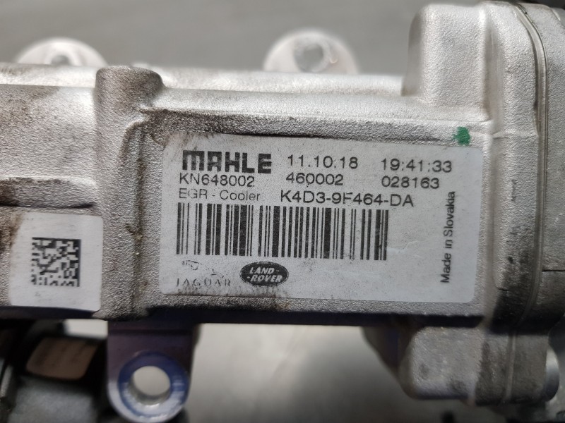 Recambio de enfriador egr para land rover evoque dynamic referencia OEM IAM LR116746 K4D39F464DA LR144571