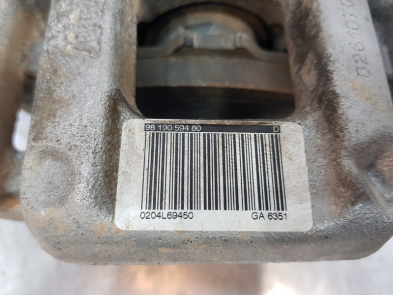 Recambio de pinza freno trasera derecha para peugeot partner standard 600kg referencia OEM IAM 1608998980 9819059480 