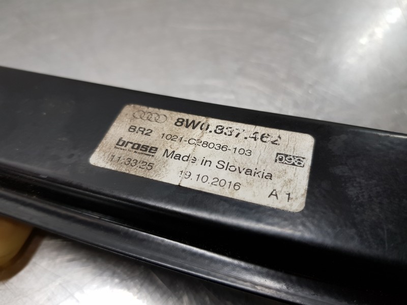 Recambio de elevalunas delantero derecho para audi a4 (b9) quattro referencia OEM IAM 8W0837462 8W0959802 