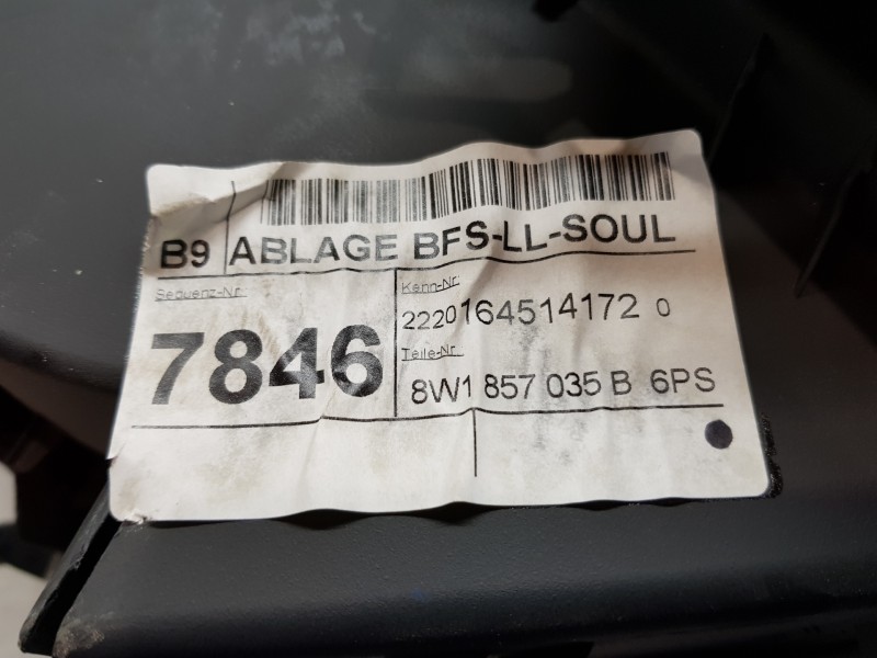 Recambio de guantera para audi a4 (b9) quattro referencia OEM IAM 8W1857035B6PS 8W1857035B 