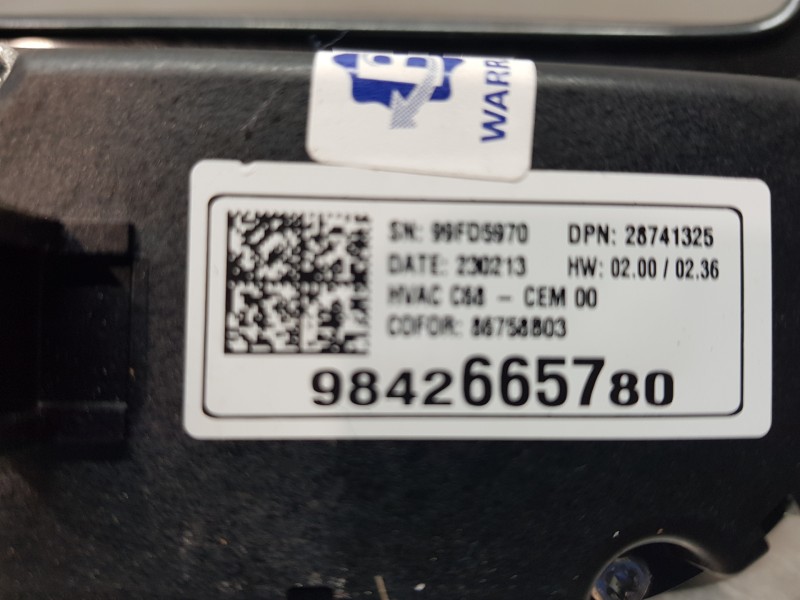 Recambio de mando climatizador para opel mokka gs line referencia OEM IAM 9842665780  