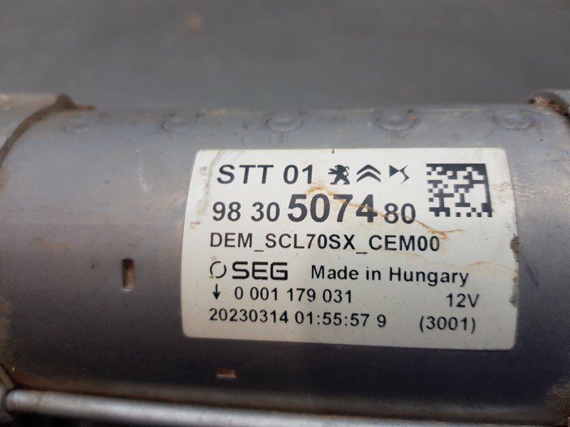 Recambio de motor arranque para opel mokka gs line referencia OEM IAM 9830507480 0001179031 