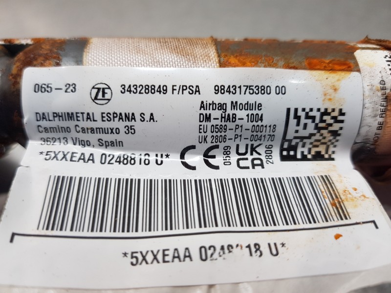 Recambio de airbag cortina delantero derecho para opel mokka gs line referencia OEM IAM 9843175380  