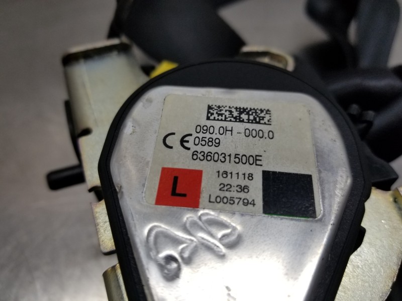 Recambio de cinturon seguridad trasero izquierdo para ford focus active referencia OEM IAM 2770021 JX7BA611B69AFW JX7BA611B69AJ3