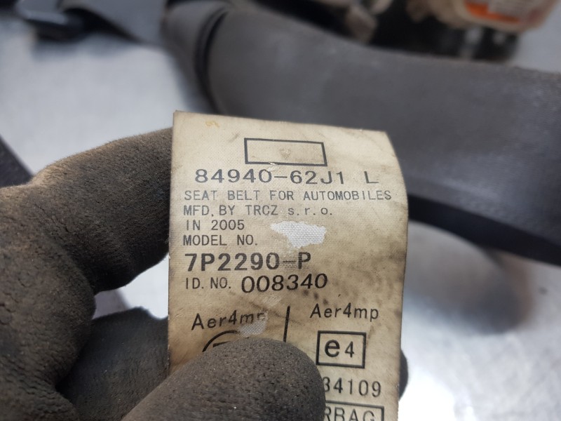 Recambio de cinturon seguridad delantero izquierdo para suzuki swift berlina (mz) gls referencia OEM IAM 8490262J13ED3 8494062J1
