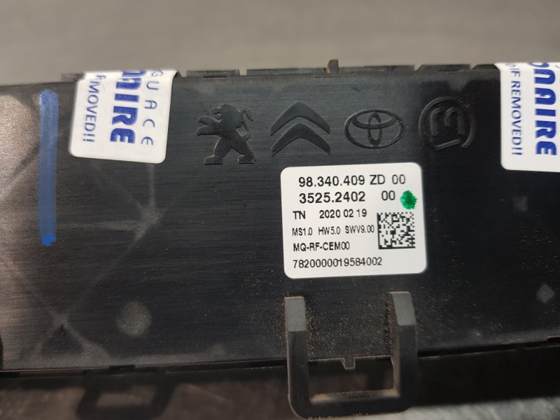 Recambio de mando climatizador para peugeot rifter active pack referencia OEM IAM 9849717080  