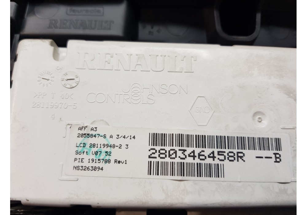 Recambio de pantalla multifuncion para renault megane iii berlina 5 p authentique referencia OEM IAM 280346458R  