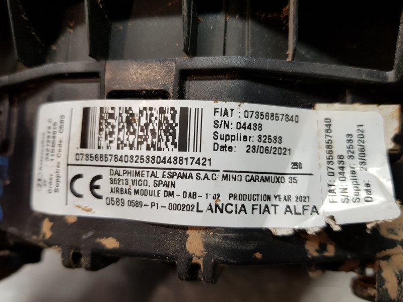 Recambio de airbag delantero izquierdo para citroen jumper kasten l2h2 referencia OEM IAM 735685784 07356857840 