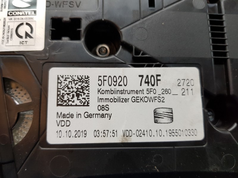 Recambio de cuadro instrumentos para seat leon st (5f8) style referencia OEM IAM 5F0920740F  