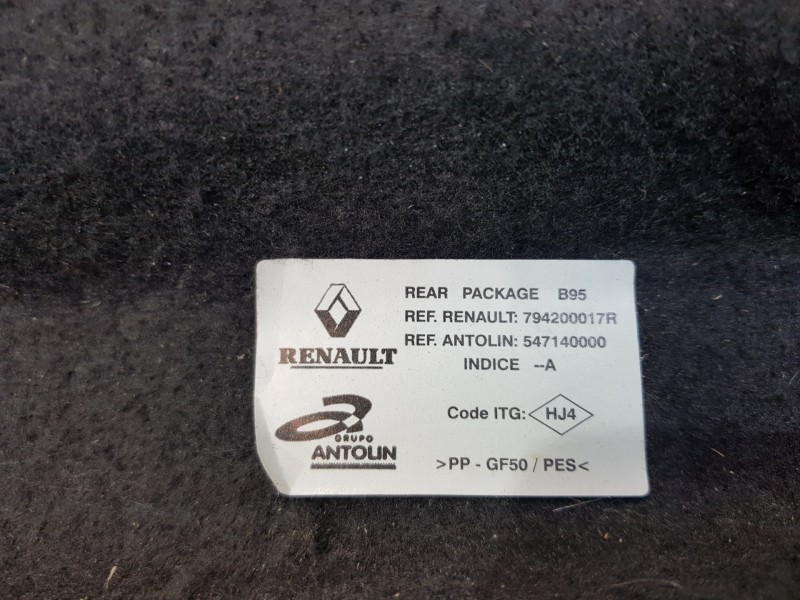 Recambio de bandeja trasera para renault megane iii berlina 5 p authentique referencia OEM IAM 794200017R  