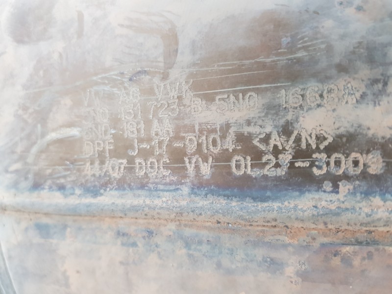 Recambio de filtro de particulas para volkswagen tiguan (5n1) advance referencia OEM IAM 5N0254700MX 5N0131723B 