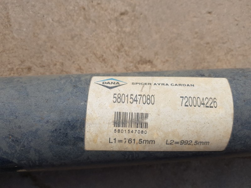 Recambio de transmision central para iveco daily caja cerrada (2006 =>) furgón referencia OEM IAM 5801547080  