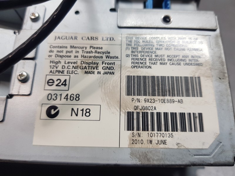 Recambio de pantalla multifuncion para jaguar xf luxury referencia OEM IAM 9X2310E889AB  