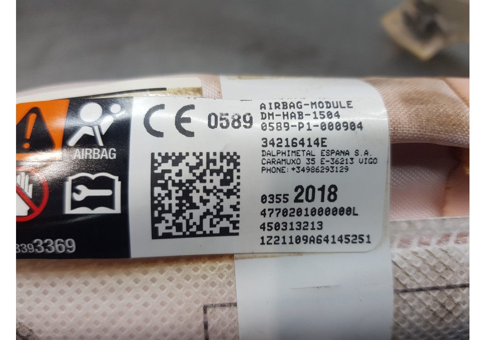 Recambio de airbag cortina delantero izquierdo para opel crossland x selective referencia OEM IAM 3552018 34216414E 