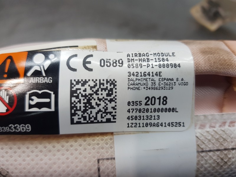 Recambio de airbag cortina delantero izquierdo para opel crossland x selective referencia OEM IAM 3552018 34216414E 