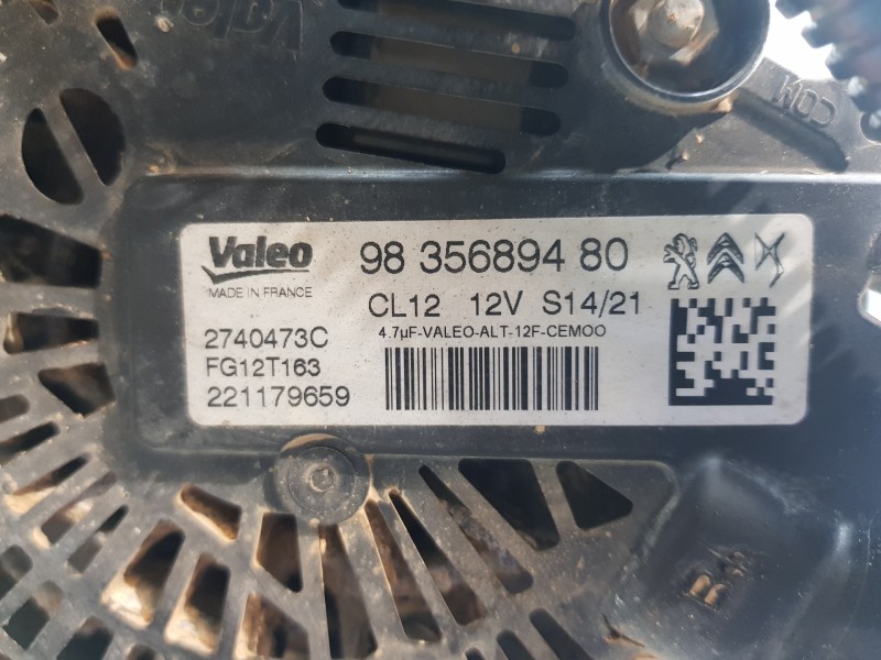 Recambio de alternador para opel crossland x selective referencia OEM IAM 9835689480  