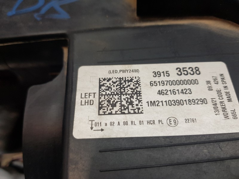 Recambio de faro izquierdo para opel crossland x selective referencia OEM IAM 39153538  