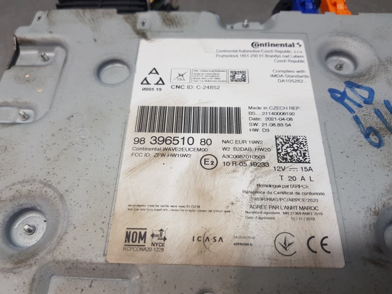 Recambio de sistema audio / radio cd para opel crossland x selective referencia OEM IAM 9839651080  