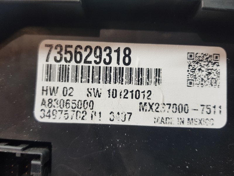 Recambio de mando climatizador para fiat 500 sport referencia OEM IAM 735629318  