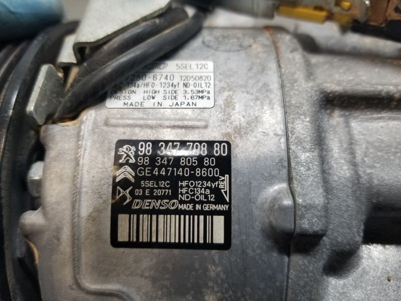 Recambio de compresor aire acondicionado para opel crossland x selective referencia OEM IAM 9834779880 9834780580 GE4471408600