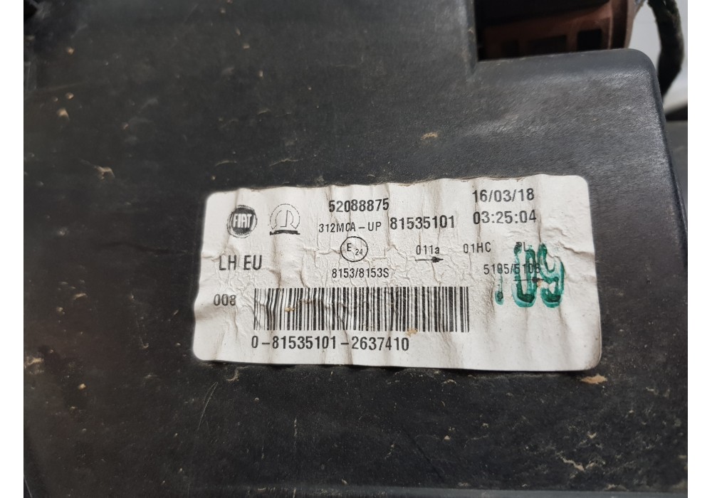 Recambio de morro completo para fiat 500 sport referencia OEM IAM 735657232 52088871  Recambio de morro completo para fiat 500 sport referencia OEM IAM 735657232 52088871