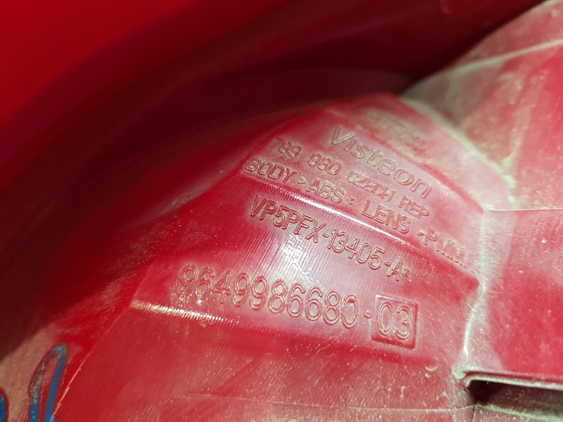 Recambio de piloto trasero izquierdo para peugeot 207 confort referencia OEM IAM 6350Y7  