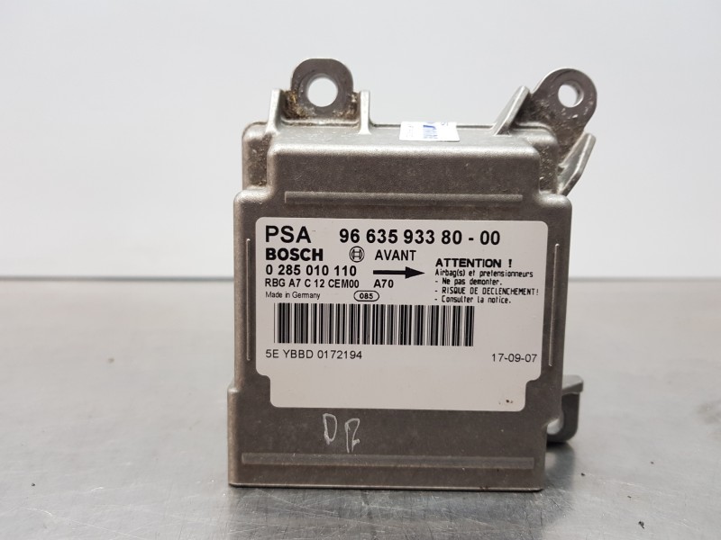 Recambio de centralita airbag para peugeot 207 confort referencia OEM IAM 9663593380 0285010110 