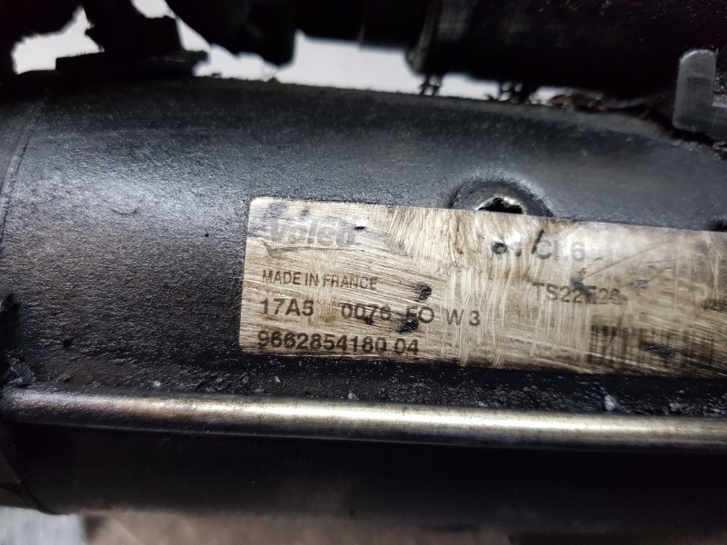 Recambio de motor arranque para peugeot 207 cc sport referencia OEM IAM 9662854180  